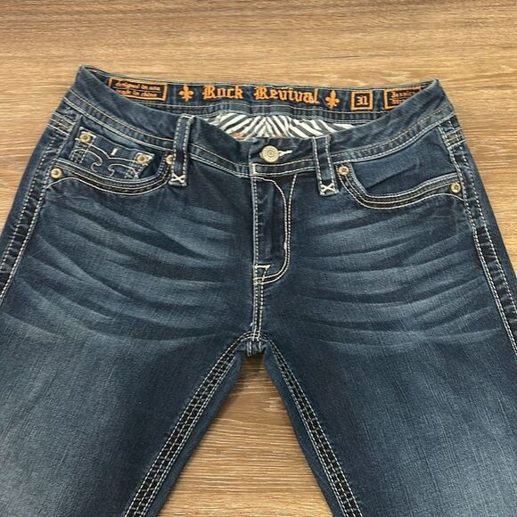 Rock Revival Jessica Straight Denim Jeans Sz 31 - Picture 3 of 15